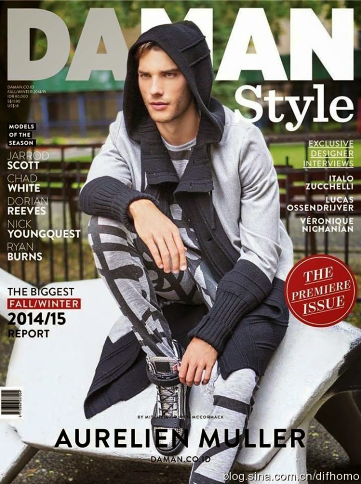 Modelli in copertina: Aurelien Muller for DAMAN