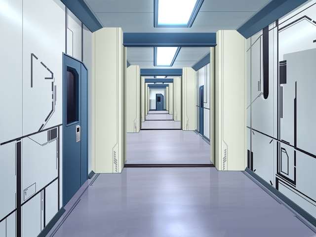 Spaceship Hallway (Anime Landscape)