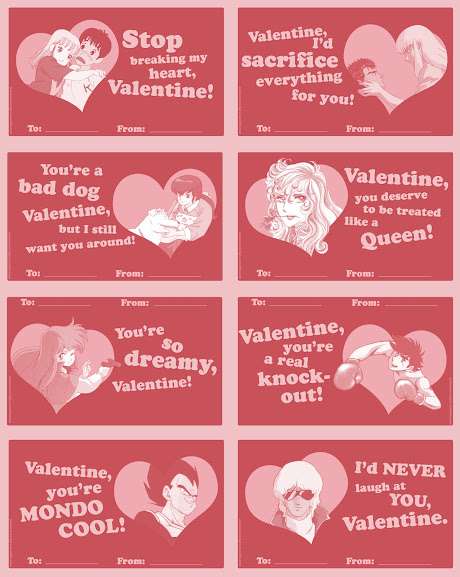 But every other twelve months of frail-college anime Valentine cards!