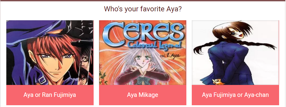 Aya Mikage (Ayashi No Ceres) Versus Fujimiya (Weiss Kreuz)