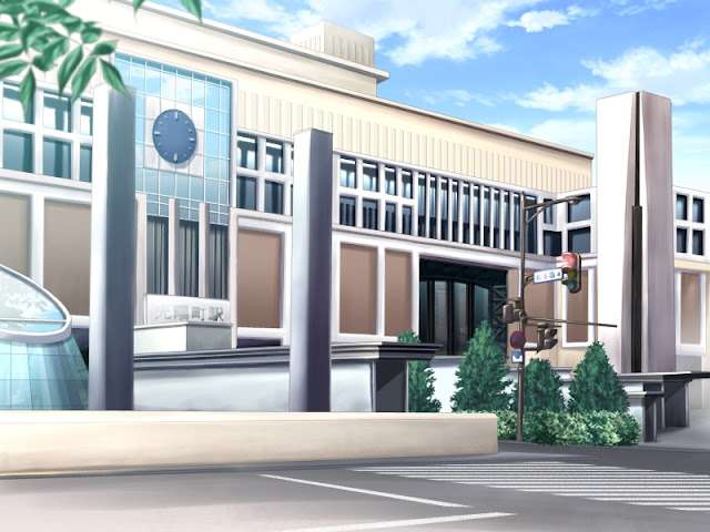 Constructing with a Immense Entrance Clock (Anime Panorama)