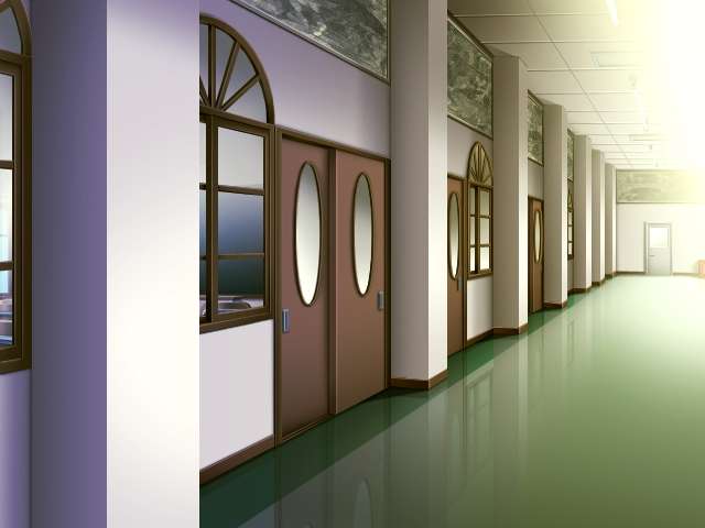 Vintage Office Hallway (Anime Background)