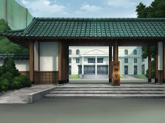 Japanese High School Entrance (Anime Background)