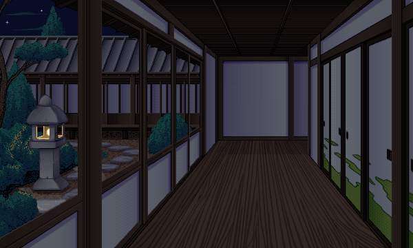 Traditional Japanese Condominium Open air Hallway (Anime Background)