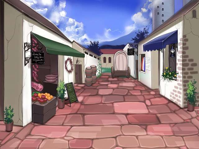 Medieval Avenue Store (Anime Background)