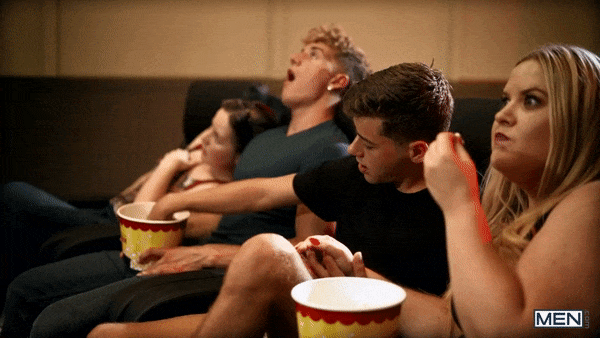 Drinking popcorn or other… in movie theater