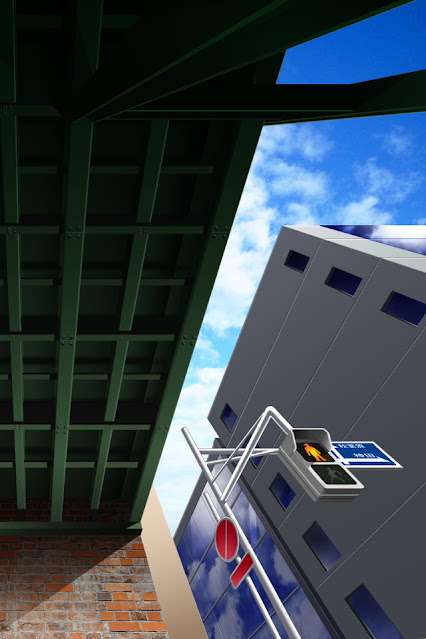 Beneath the City Bridge (Anime Background)