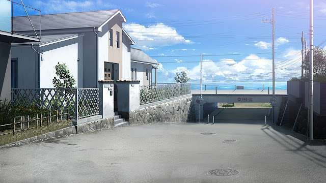 Avenue Route to Seaside (Anime Background)