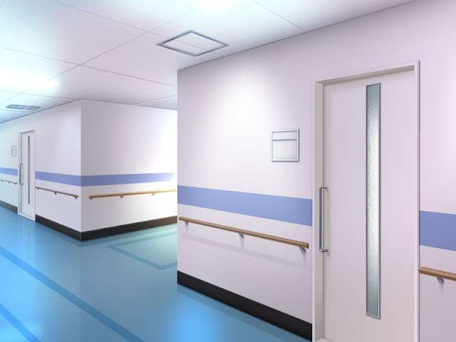 Medical institution Corridor (Anime Background)