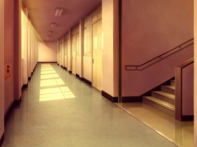 Hallway & Stairs (Anime Background)