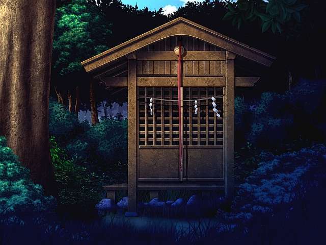 Diminutive Wooden Temple (Anime Background)