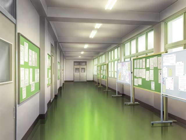 Inexperienced College Hallway (Anime Background)