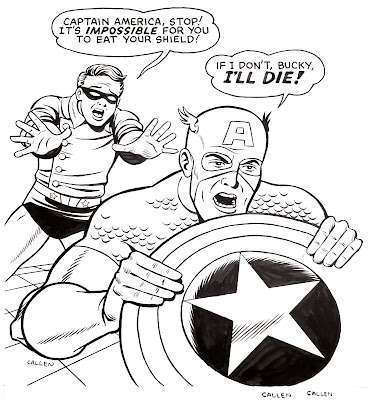 Captain America Eats His Shield!